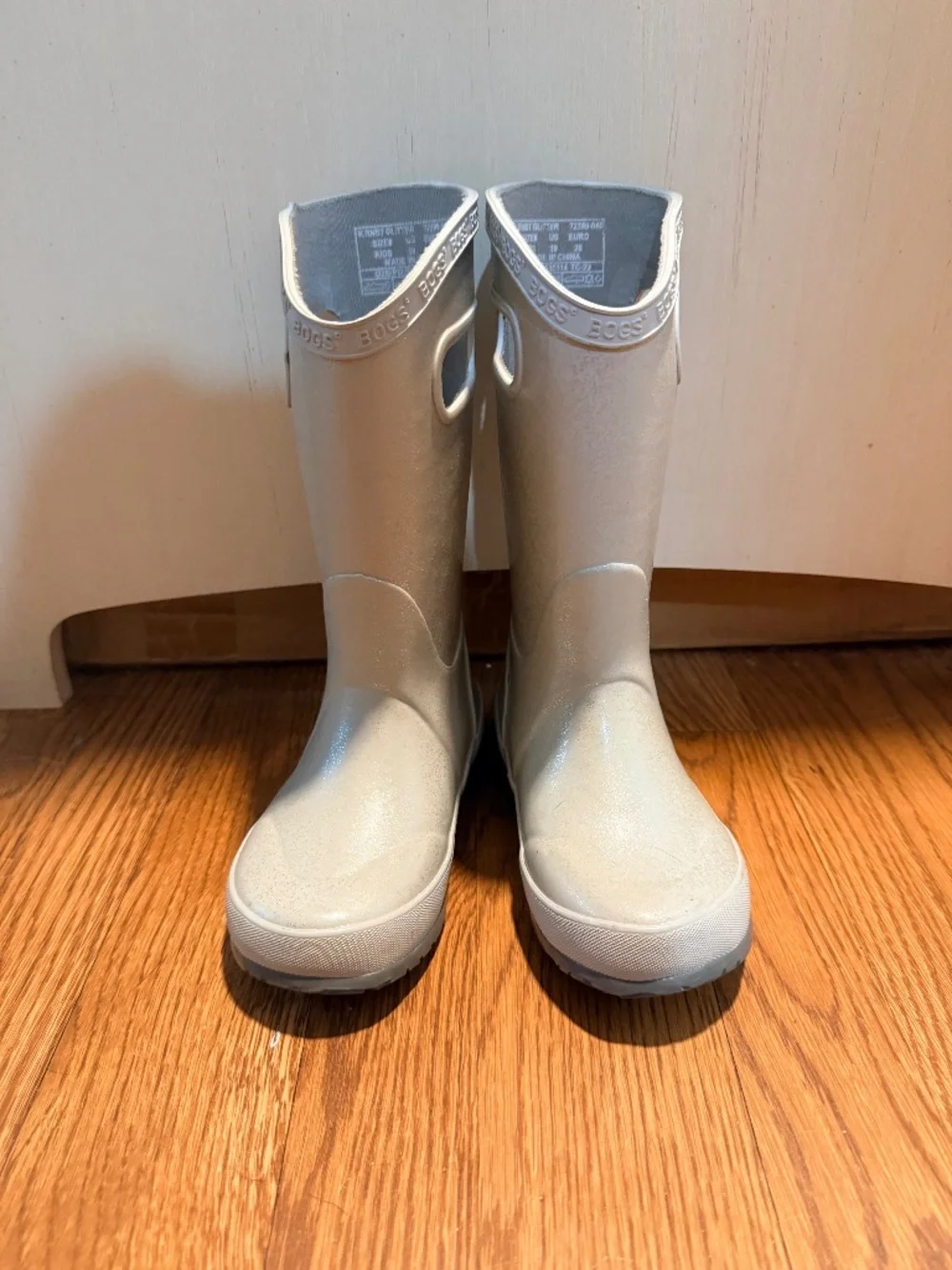 Brand New Bogs Silver Glitter Rainboots - Size 10